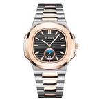 Montre Quartz Étanche Cuir et Acier pour Homme