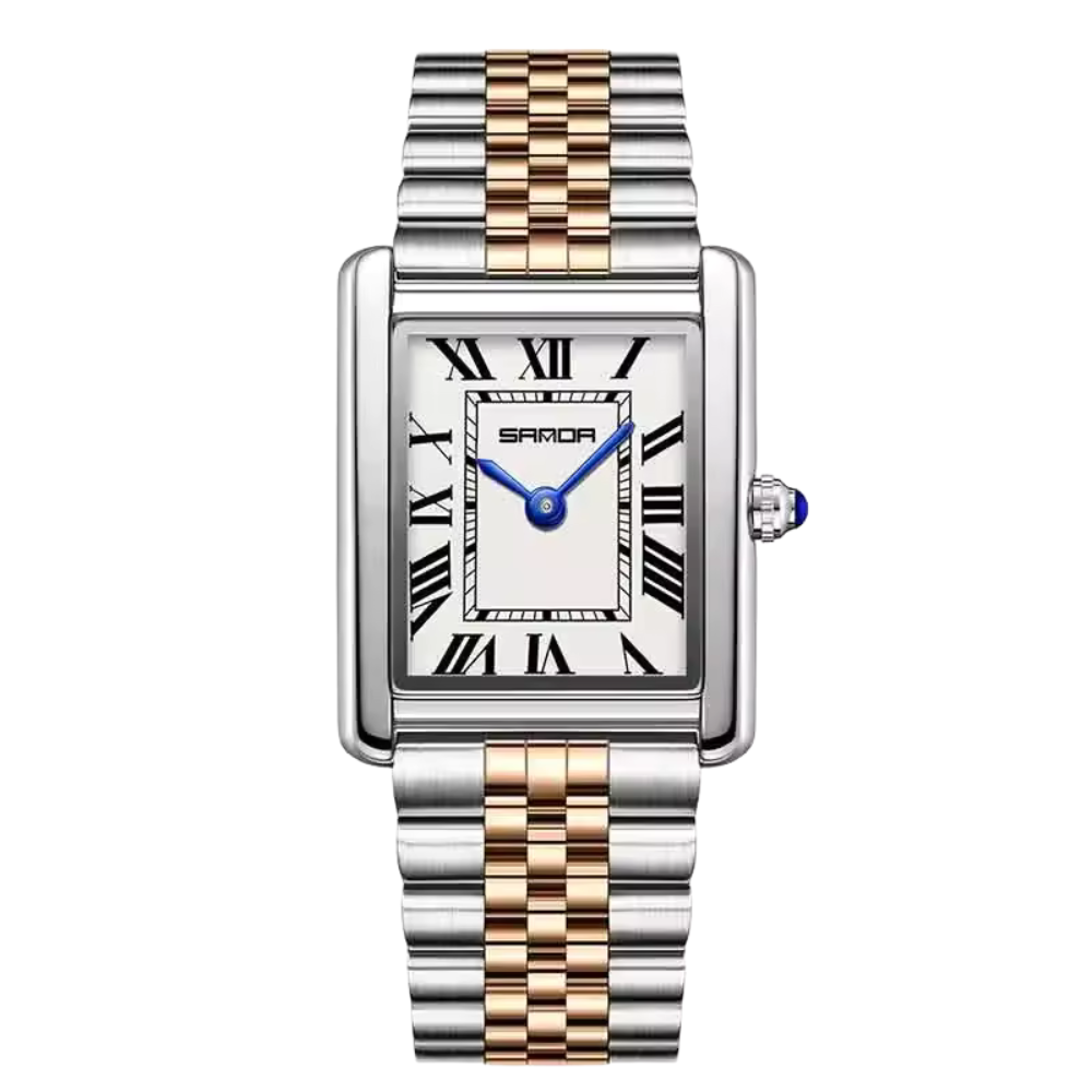 Montre Cadran Carré Acier Inoxydable pour Femme
