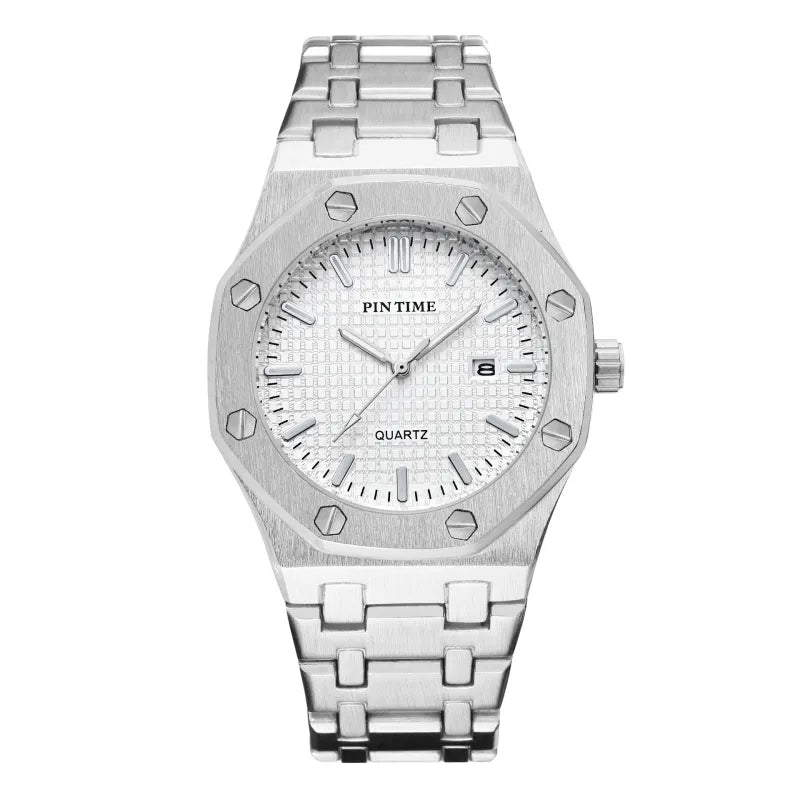 Montre Quartz Automatique Argentée pour Femme