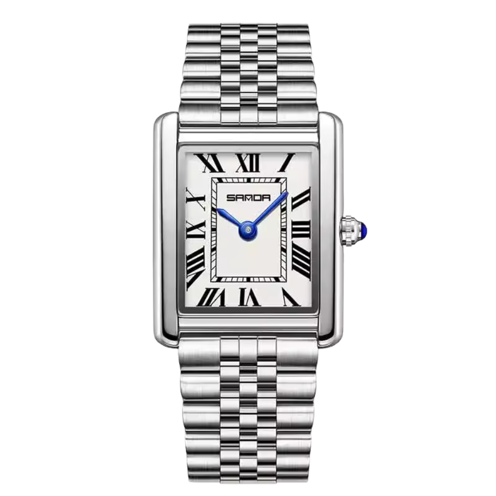 Montre Cadran Carré Acier Inoxydable pour Femme