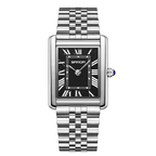 Montre Cadran Carré Acier Inoxydable pour Femme