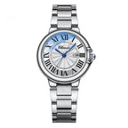 Montre Luminescente Calendrier Bracelet Acier pour Femme