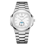 Montre Quartz Étanche Cuir et Acier pour Homme