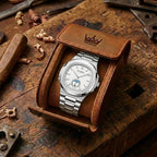 Montre Quartz Homme Cuir & Acier Étanche