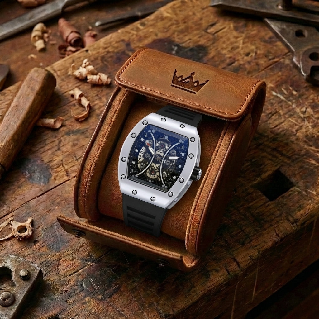 Montre Automatique Homme Barillet Creux Luminescent