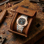 Montre Quartz Homme Cuir & Acier Étanche