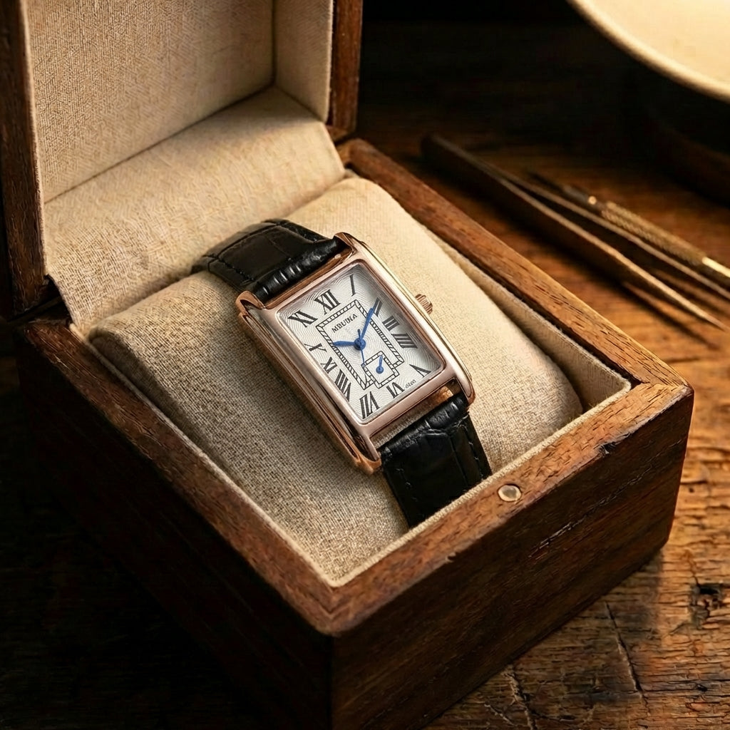 Montre Casual Rétro Bracelet Cuir pour Femme