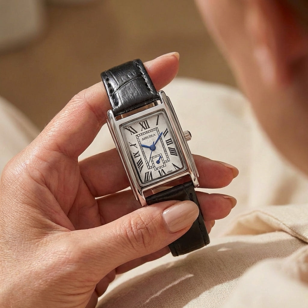 Montre Casual Rétro Bracelet Cuir pour Femme