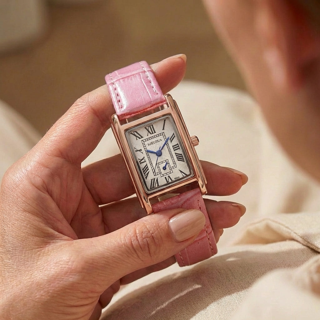 Montre Casual Rétro Bracelet Cuir pour Femme