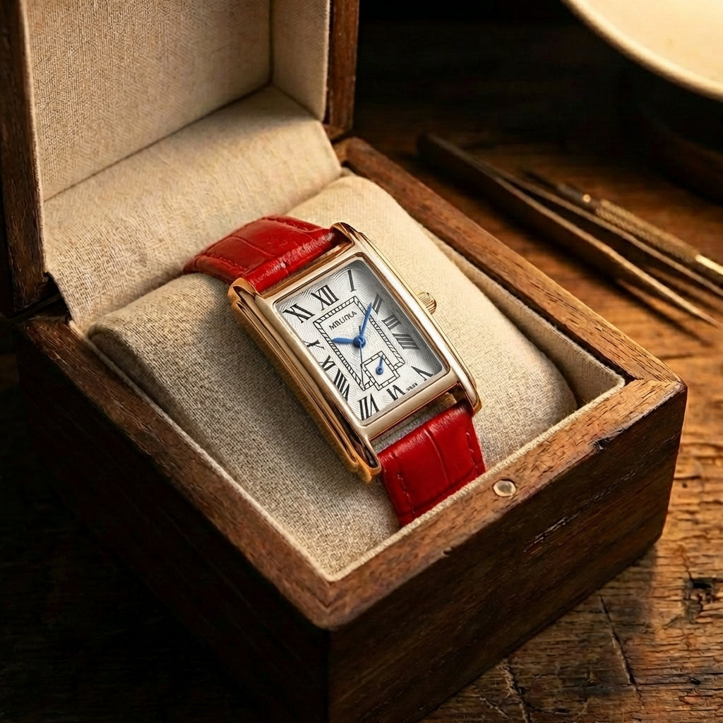 Montre Casual Rétro Bracelet Cuir pour Femme