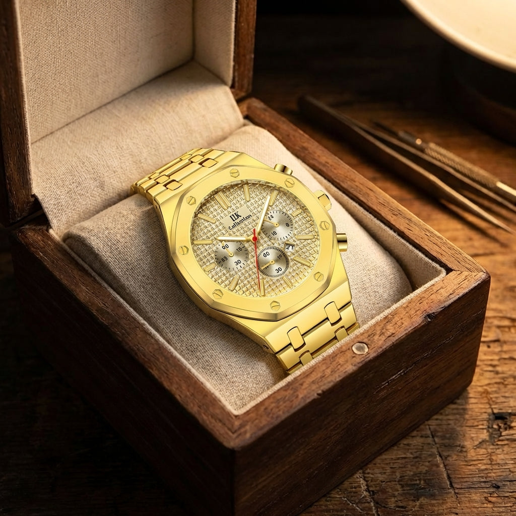 Petite Montre Quartz Ton Or pour Femme