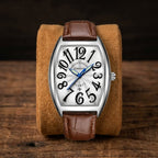 Montre Quartz Homme Bracelet Cuir Luminescent
