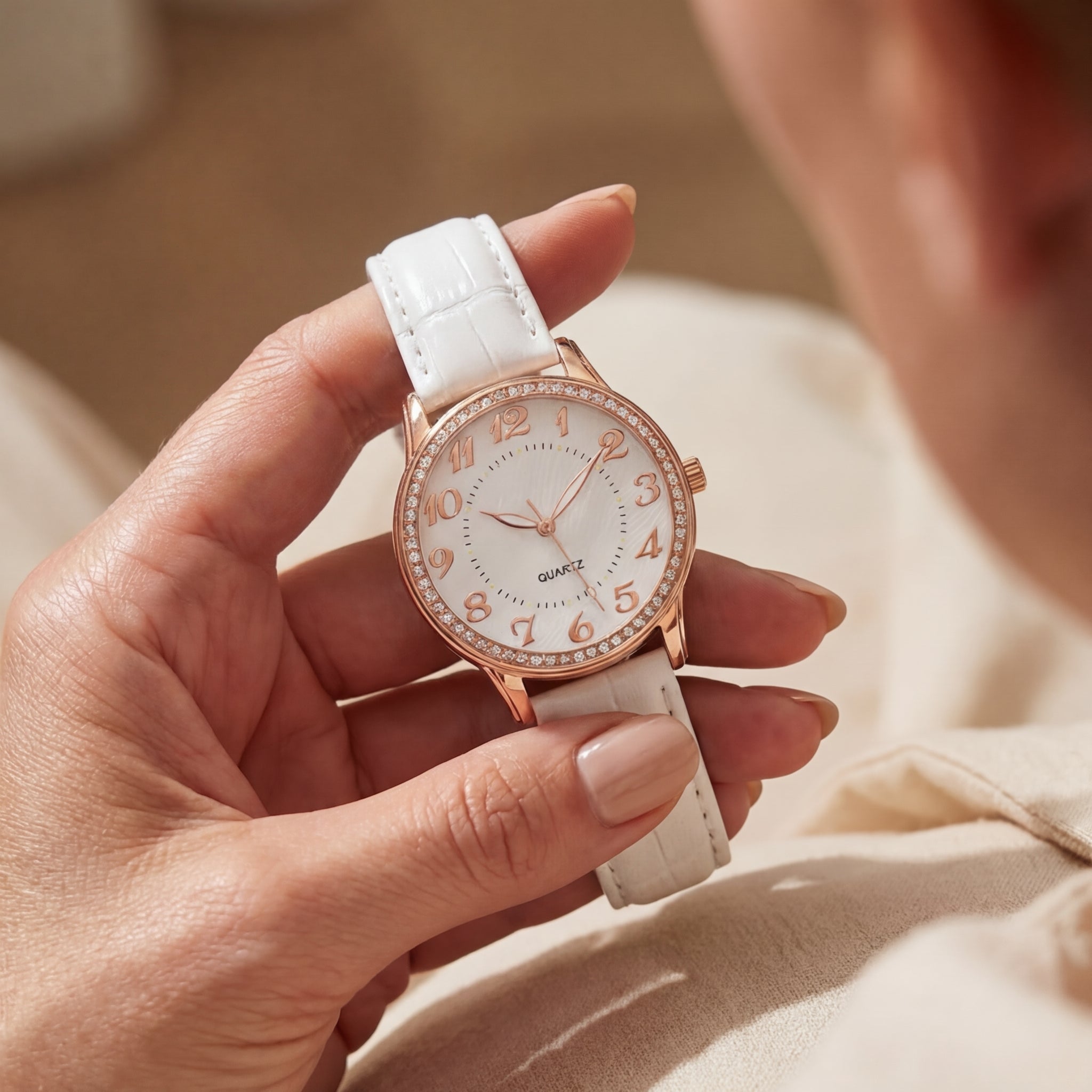 Montre Quartz Diamants Luminescente Bracelet pour Femme