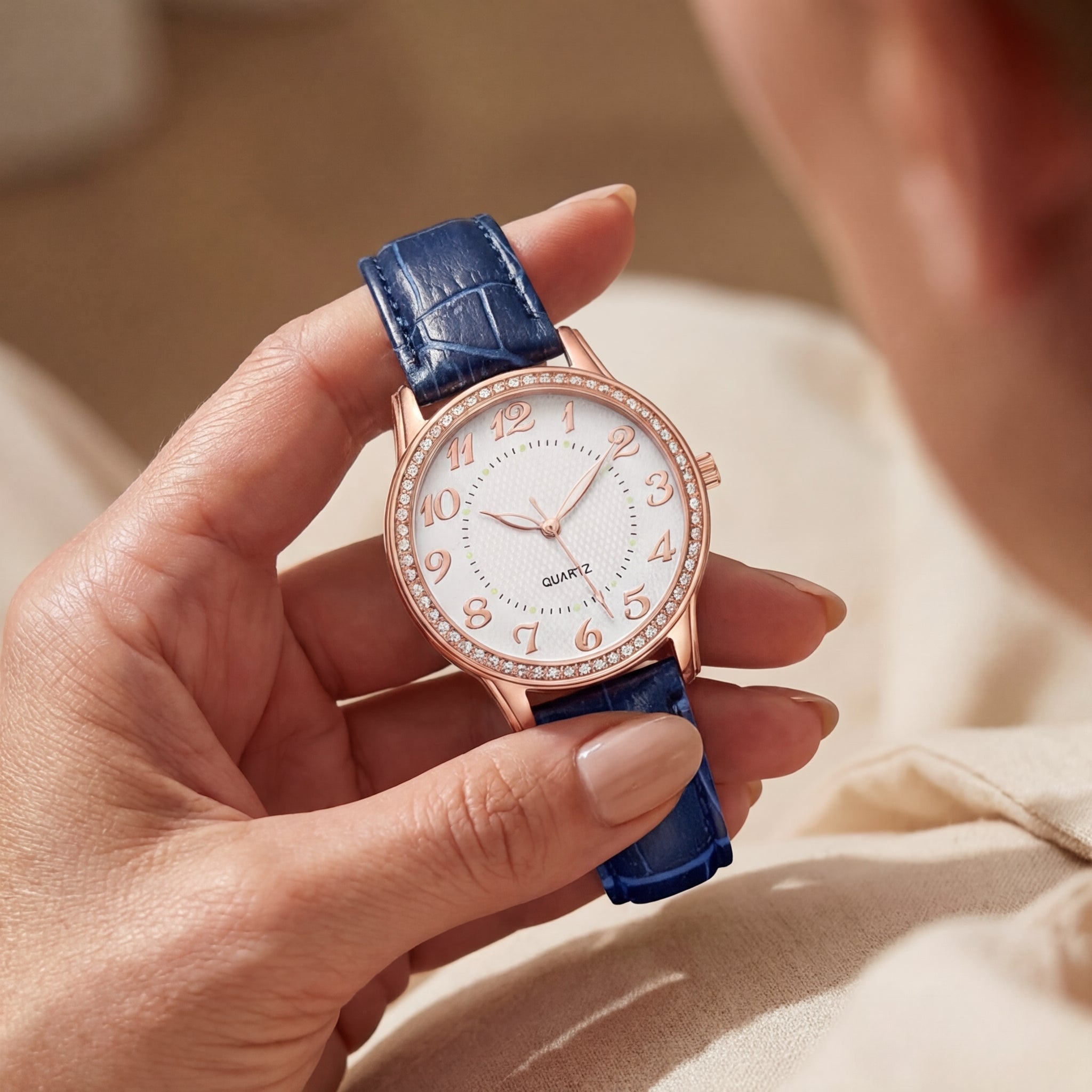 Montre Quartz Diamants Luminescente Bracelet pour Femme