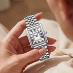 Montre Cadran Carré Acier Inoxydable pour Femme