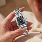 Montre Cadran Carré Acier Inoxydable pour Femme