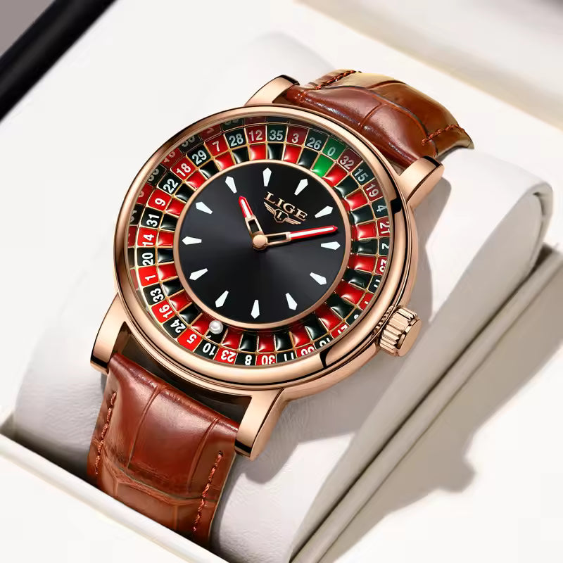 Montre Roue de Roulette Casino pour Homme