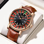 Montre Roue de Roulette Casino pour Homme