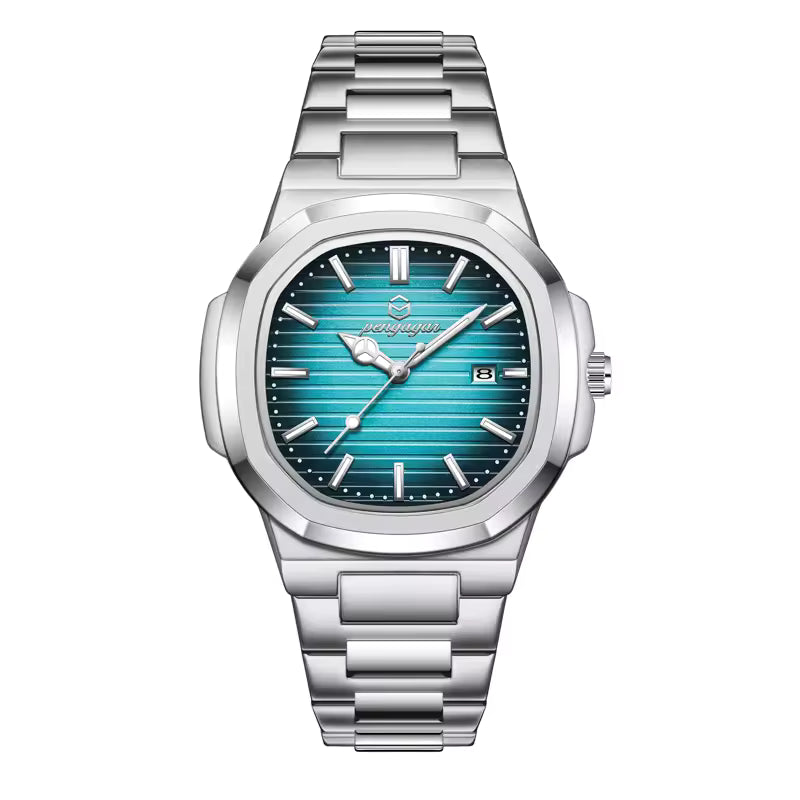 Montre Carrée-Ronde de Luxe pour Homme