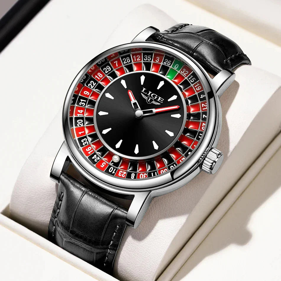 Montre Roue de Roulette Casino pour Homme