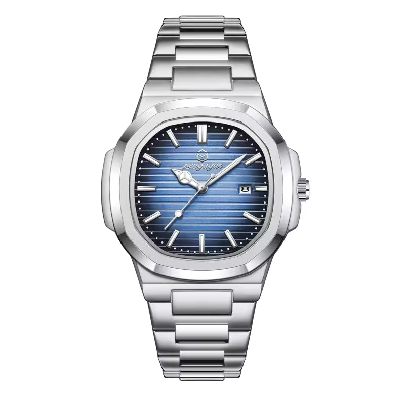 Montre Carrée-Ronde de Luxe pour Homme